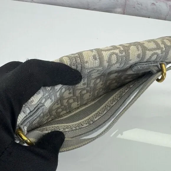 Authentic Dior Saddle Oblique Gray Belt Crossbody Bag - Picture 12 of 14